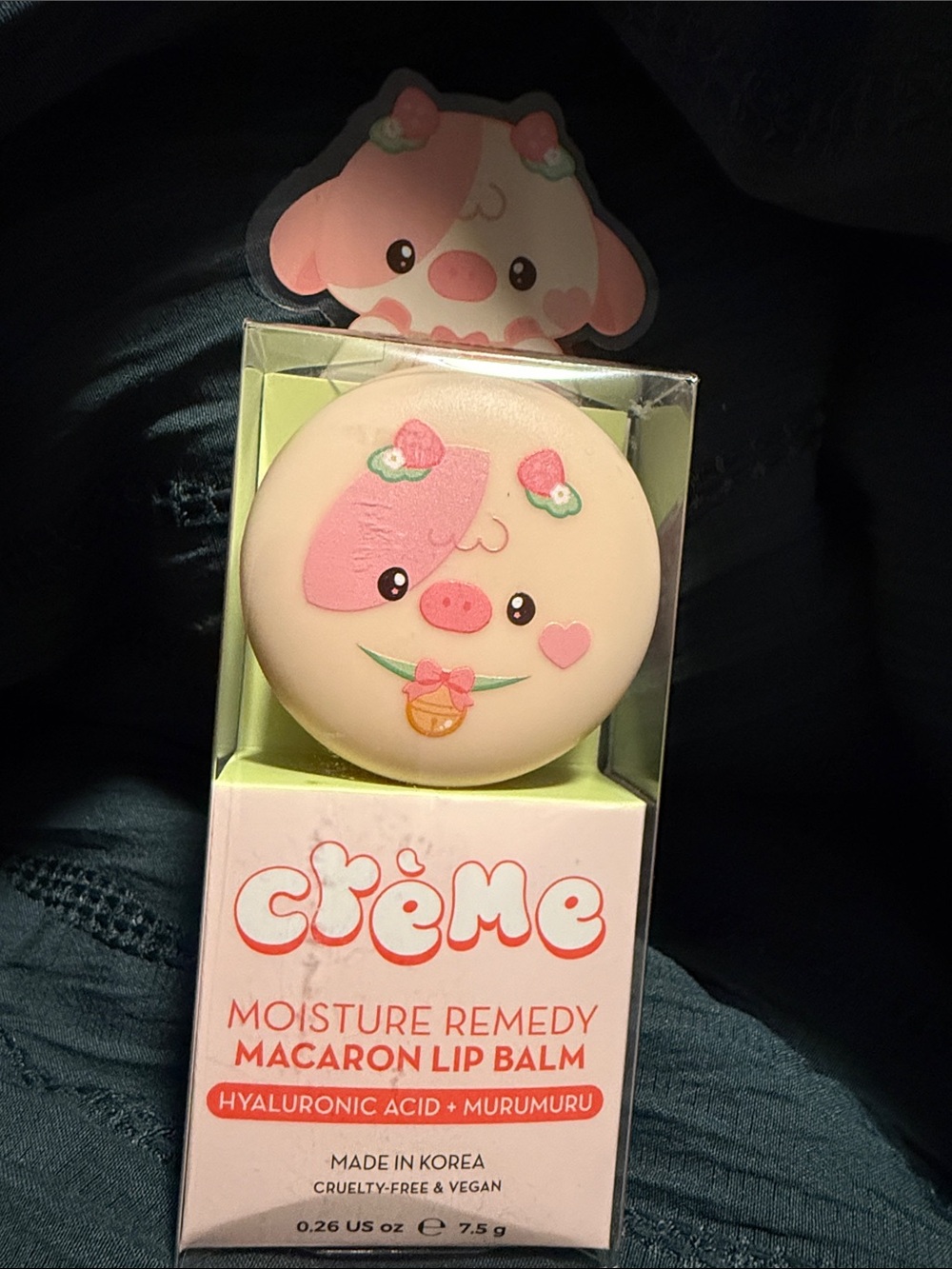 Crème Strawberry Pink Moisture Remedy Macaron Lip Balm